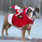 Dog Christmas Clothes Santa Claus Riding Deer