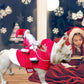 Dog Christmas Clothes Santa Claus Riding Deer
