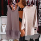 💖Limited Sale 50% OFF💖Women’s Semi Turtleneck Loose Sweatshirt and Sleeveless Mini Gauze Dress Set