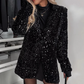 🔥2025 HOT SALE🔥 Women’s Sparkly Sequin Button Long-Sleeve Jackets
