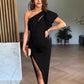 🎉 New Year 50% OFF 🛍️Sloped Shoulders Cut-Out Ruffle Sleeve Dress