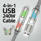 🔥 - 4-in-1 USB Charging Cable mFish fast charging MAX 240W