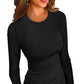 💥Hot Sale🍃Women’s Solid Round-Neck Long-Sleeve Slim Fit Tops