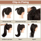 💜2025 NEW IN 💜Curly Wavy Frizzy Hair Extension with Ponytail