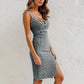 🔥HOT SALE 49% OFF✨Adjustable strap U-neck split denim bodycon cami dress