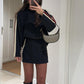 Trendy Long Sleeve Top & Mini Skirt 2-Piece Set