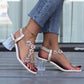 🎁Hot Sale⏳Fashion Elastic Women's Sandals with Rhinestones