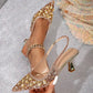 Women's pointed closed toe slingback heels