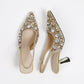 Women's pointed closed toe slingback heels