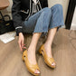 Comfortable Casual Cutout Chunky Heel Shoes
