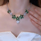 🌿 Spring Specials 🌿Floral Zirconia Earrings Necklace Set