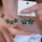 🌿 Spring Specials 🌿Floral Zirconia Earrings Necklace Set
