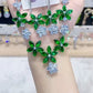 🌿 Spring Specials 🌿Floral Zirconia Earrings Necklace Set