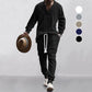 💥Arrived Today-SAVE60%💥Men's 2-Piece V-Neck Baggy Sweatshirt & Joggers Set