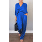 🔥Factory Direct Sales💃Women's mercerized cotton V-neck 2-piece suit
