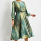 ⏰Limited Time Offer 50% OFF🌷Women's Long Sleeve Fashion Printed Waist Dresses