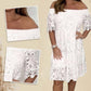 🎉Limited Sale🎉Lace Hollow Patchwork Strapless Dress For Women