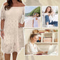 🎉Limited Sale🎉Lace Hollow Patchwork Strapless Dress For Women