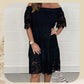 🎉Limited Sale🎉Lace Hollow Patchwork Strapless Dress For Women