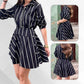 🔥NEW ARRIVAL LIMITED TIME OFFER🔥Women’s Long Shirt with Asymmetrical Wrap Overlay Skirt