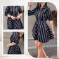 🔥NEW ARRIVAL LIMITED TIME OFFER🔥Women’s Long Shirt with Asymmetrical Wrap Overlay Skirt