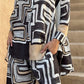 🎉Limited Sale🎉Women’s Trendy Geometric Print Top & Pants Two-Piece Set