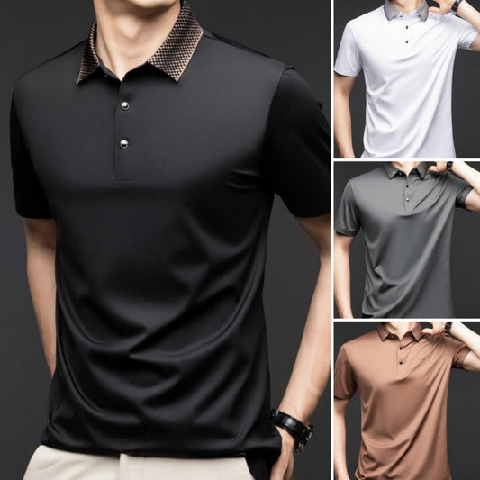 ✨New Arrival Hot Sale✨Men's high quality mercerized cotton button down polo shirt