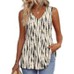 💜LAST DAY PROMOTION - 49%OFF💜Women's Print Flowy Sleeveless V Neck Peplum Tank Tops