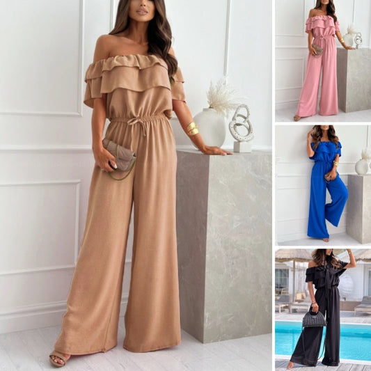 🌞Summer Sale 52% OFF🔥🌺Women’s Off Shoulder Ruffle Jumpsuit🍑