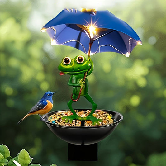 🔥50% OFF⏳ LIMITED OFFER🐸✨ Magical frog decoration with night light – weatherproof & cute!