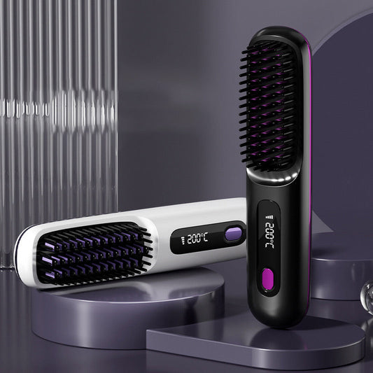 🔥Hot Sale🎁Wireless Ceramic Heating Hair Straightening Comb