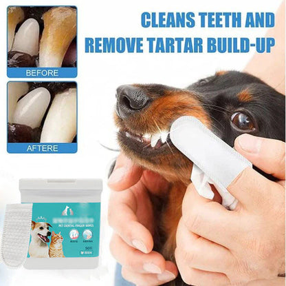 🔥BUY 2 GET 1 FREE🔥Finger wipes for dental cleaning of pets