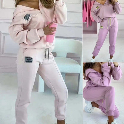 🎉Limited Sale🎉Stylish Hoodie Cropped Pants 2-Piece Set