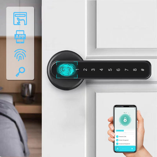 🔥 Fingerprint Smart Door Lock Handle With Bluetooth APP Control