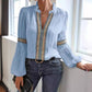 Women's Ethnic Style V-Neck Long Sleeve Shirt
