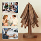 ✨Natural Tree Trivet Set - 4 Wooden Trivets & 1 Stand Like a Christmas Tree