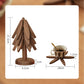 ✨Natural Tree Trivet Set - 4 Wooden Trivets & 1 Stand Like a Christmas Tree