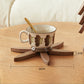 ✨Natural Tree Trivet Set - 4 Wooden Trivets & 1 Stand Like a Christmas Tree