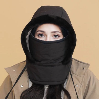 🎉Limited Sale🎉Plush-lined Thickened Thermal Hat with Face Mask for Men and Women