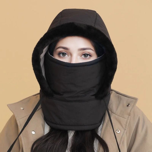 🎉Limited Sale🎉Plush-lined Thickened Thermal Hat with Face Mask for Men and Women