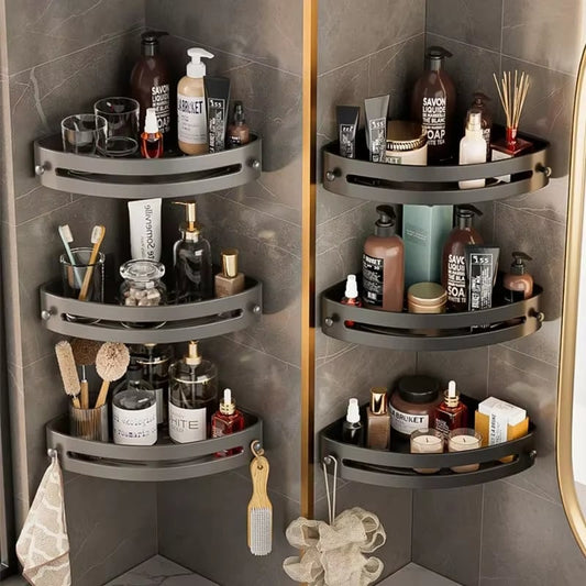 🏠 Bathroom Triangle Shelf – Easy Install, Rustproof for Storing Shampoo/Soap in Bathroom 🧴