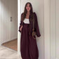 ❄️LAST DAY PROMOTION - 50%OFF 💖 Fit Zip Jacket & Wide-Leg Pants Set