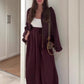 ❄️LAST DAY PROMOTION - 50%OFF 💖 Fit Zip Jacket & Wide-Leg Pants Set