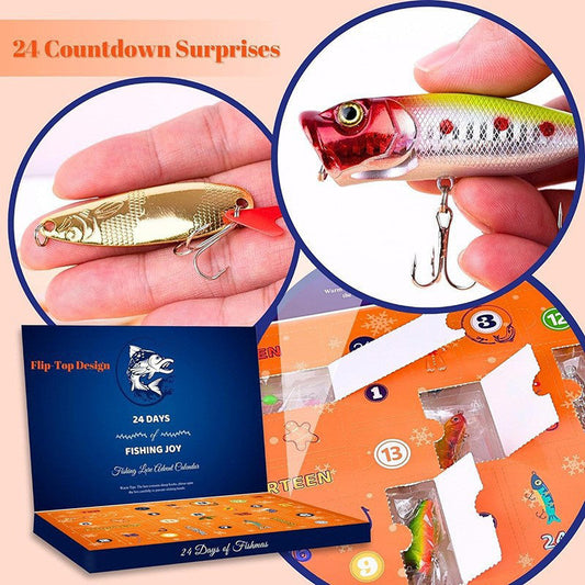 🎄Early Christmas Sale🎁Sturdy Realistic Fishing Lures with Advent Calendar Display Set