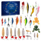 🎄Early Christmas Sale🎁Sturdy Realistic Fishing Lures with Advent Calendar Display Set