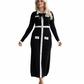 🧥Women's Color-Block Long Sleeve Maxi Dress