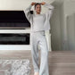 🧥Last day of the big sale £32.99🔥🔥Women's Knit Pullover & Wide Leg Pants Sweater 2-Piece Set