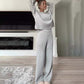 🧥Last day of the big sale £32.99🔥🔥Women's Knit Pullover & Wide Leg Pants Sweater 2-Piece Set
