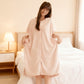 🛁✨Women's Cosy Hooded Textured Grid Bathrobe