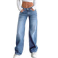 🎉Limited Sale🎉Women's Low-Rise Wide-Leg Jeans